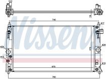 NISSENS 606543 Hűtőradiátor TOYOTA PRIUS