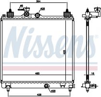 NISSENS 606550 Hűtőradiátor SUZUKI IGNIS III