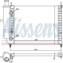 NISSENS 61779 Hűtőradiátor FIAT BRAVA / BRAVO I / MAREA