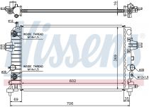 NISSENS 630702 Hűtőradiátor OPEL ASTRA H / ZAFIRA B