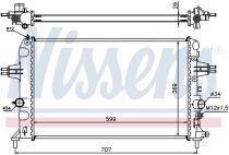 NISSENS 630704 Hűtőradiátor OPEL ASTRA G / ZAFIRA A
