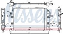 NISSENS 630705 Hűtőradiátor OPEL ASTRA H / ZAFIRA B