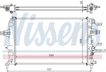 NISSENS 63095A Hűtőradiátor OPEL ASTRA G / ZAFIRA A