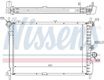 NISSENS 63278A Hűtőradiátor OPEL ASTRA F