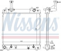 NISSENS 641762 Hűtőradiátor SUZUKI ALTO