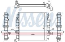 NISSENS 65323 Hűtőradiátor vízhűtésű intercoolerhez VOLKSWAGEN TOUAREG