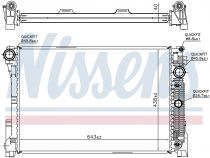 NISSENS 67162 Hűtőradiátor MERCEDES C-osztu00e1ly / CLS-osztu00e1ly / E-osztu00e1ly / GLK