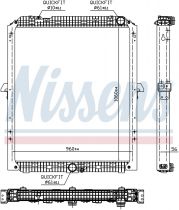 NISSENS 67176 Hűtőradiátor MERCEDES ACTROS MP4 / ANTOS / AROCS