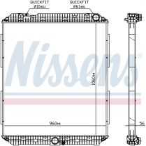 NISSENS 671760 Hűtőradiátor MERCEDES ACTROS MP4 / ANTOS / AROCS
