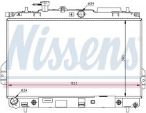 NISSENS 67480 Hűtőradiátor HYUNDAI MATRIX