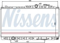 NISSENS 68180 Hűtőradiátor MITSUBISHI ECLIPSE