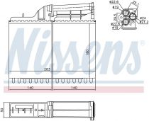 NISSENS 70502 Hőcserélő BMW 5