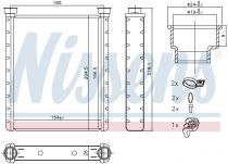 NISSENS 72065 Hőcserélő MERCEDES A-osztu00e1ly / B-osztu00e1ly / CLA-osztu00e1ly / GLA-osztu00e1ly