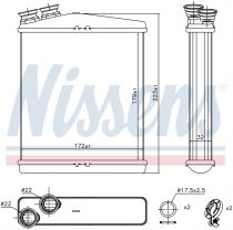 NISSENS 73645 Hőcserélő VOLVO S60 / S80 II / V60 / V70 / XC 60 / XC 70