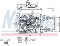 NISSENS 85249 Hűtőventillátor VOLKSWAGEN BORA / GOLF IV