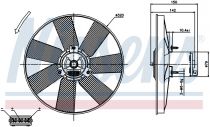 NISSENS 85538 Hűtőventillátor VOLKSWAGEN CORRADO / GOLF CABRIOLET / GOLF III / PASSAT B3 / PASSAT B4 / POLO II / VENTO