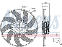NISSENS 85727 Hűtőventillátor AUDI A4 / A4 ALLROAD / A5 / A6 / A7 / Q5 / S4 / S5 / S6 / S7 / SQ5