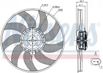NISSENS 85728 Hűtőventillátor AUDI A4 / A4 ALLROAD / A5 / A6 / A7 / Q5 / S4 / S5 / S6 / S7 / SQ5