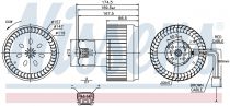 NISSENS 87123 Utastér ventillátor VOLVO S60 / S70 / S80 I / V70 / XC 70 / XC 90 I