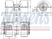 NISSENS 87132 Utastér ventillátor VOLVO FH 12 / FM / FM-12 / FM-9 / FMX