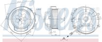 NISSENS 87424 Utastér ventillátor AUDI A3 / Q2 / RS3 / S3