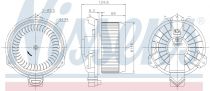 NISSENS 87727 Utastér ventillátor SUBARU TREZIA
