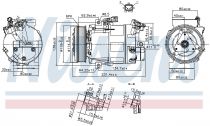 NISSENS 890297 Klímakompresszor NISSAN QASHQAI / SENTRA