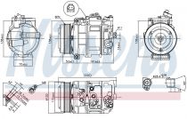 NISSENS 890379 Klímakompresszor MERCEDES C-osztu00e1ly / CLS-osztu00e1ly / E-osztu00e1ly / GLK / SLK-osztu00e1ly
