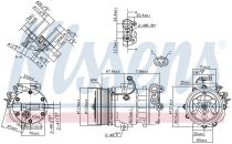 NISSENS 890388 Klímakompresszor OPEL AGILA A / COMBO / CORSA C / MERIVA A / TIGRA B