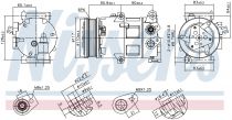 NISSENS 890418 Klímakompresszor FORD KUGA / TOURNEO CONNECT / TRANSIT CONNECT