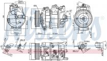 NISSENS 890632 Klímakompresszor AUDI A1 / A3 / Q2 / Q3 / RS3 / S1 / S3 / TT