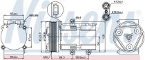 NISSENS 89068 Klímakompresszor FORD CONTOUR / COUGAR / MONDEO MK1 / MONDEO MK2 / MONDEO MK3 / TRANSIT