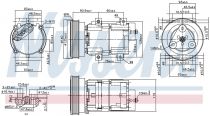 NISSENS 89191 Klímakompresszor FORD FIESTA COURIER / FIESTA IV / PUMA