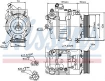NISSENS 89214 Klímakompresszor BMW 5 / 6 / 7 / Z4