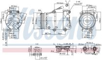 NISSENS 89234 Klímakompresszor VOLVO C30 / S40 / V50