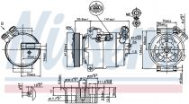 NISSENS 89308 Klímakompresszor OPEL ASTRA G / VECTRA B / ZAFIRA A