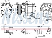 NISSENS 89405 Klímakompresszor FIAT 500 / BRAVO II / DOBLO / IDEA / PALIO / PANDA / PUNTO II / SIENA / STILO
