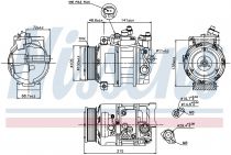 NISSENS 89520 Klímakompresszor MERCEDES C-osztu00e1ly / CLK-osztu00e1ly / CLS-osztu00e1ly / E-osztu00e1ly / GLK