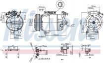 NISSENS 89608 Klímakompresszor NISSAN QASHQAI