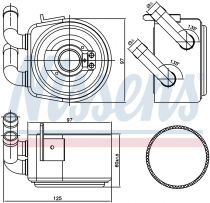 NISSENS 90695 Olajhűtő FORD ESCAPE I / ESCAPE II / MAVERICK / MONDEO MK3