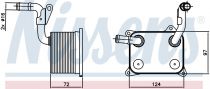 NISSENS 90744 Olajhűtő AUDI A5 / A6 / A6 ALLROAD / A8 / Q7 / RS4 / RS5 / S5 / S6 / S8
