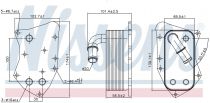 NISSENS 90804 Olajhűtő OPEL ASTRA H / ASTRA J / CORSA D / MERIVA A / MERIVA B / MOKKA / ZAFIRA B