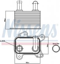 NISSENS 90825 Olajhűtő OPEL COMBO / CORSA C / MERIVA A