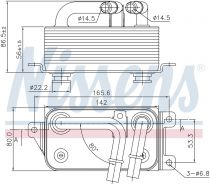 NISSENS 90911 Olajhűtő AUDI A4 / A4 ALLROAD / A5 / A6 / A6 ALLROAD / Q5 / Q7 / S4 / S5 / S6 / SQ5