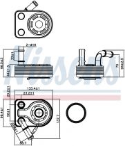 NISSENS 90970 Olajhűtő FORD C-MAX / FOCUS 3 / FUSION US II / GALAXY IV / KUGA / MONDEO MK5 / S-MAX