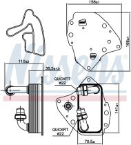 NISSENS 90996 Olajhűtő FIAT BRAVO II / DOBLO / GRANDE PUNTO / LINEA / PUNTO EVO