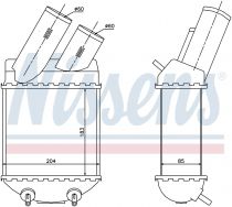 NISSENS 96855 Intercooler RENAULT MEGANE 1 / SCENIC I
