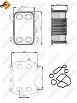 NRF 31263 Olajhűtő AUDI A1 / A3 / A4 / A4 ALLROAD / A5 / A6 / Q3 / Q5 / S1 / S3 / S4 / S5 / S6 / SQ5 / TT
