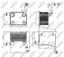 NRF 31266 Olajhűtő AUDI A5 / A6 / A6 ALLROAD / A8 / Q7 / RS4 / RS5 / S5 / S6 / S8