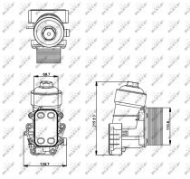 NRF 31355 Olajhűtő AUDI A1 / A3 / A4 / A4 ALLROAD / A5 / A6 / Q3 / Q5 / S1 / S3 / S4 / S5 / S6 / SQ5 / TT